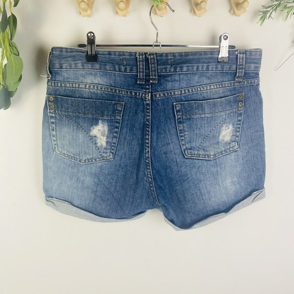 BlueSteel Size 40 Denim Shorts distressed 36W - Picture 5 of 7